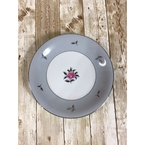 2 VTG Seyei Fine China Salad Dessert Plates 7.25" Blue Rose Bella Maria 2129 - Picture 3 of 5